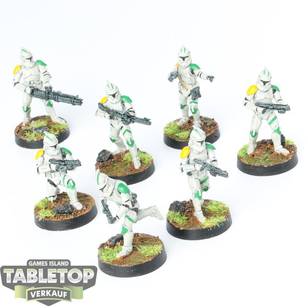 Galaktische Republik - 7 x Phase I Clone Troopers - bemalt