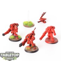 Tau Empire - 3 x XV25 Stealth Battlesuits - teilweise bemalt