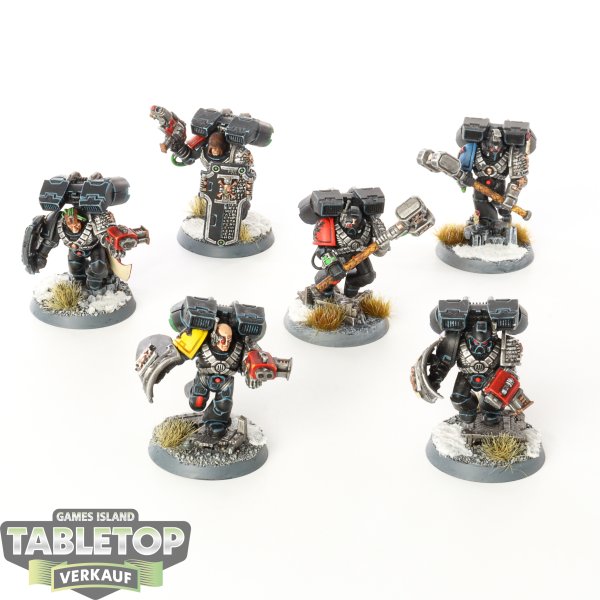 Deathwatch - 6x Vanguard Veteran Squad - bemalt