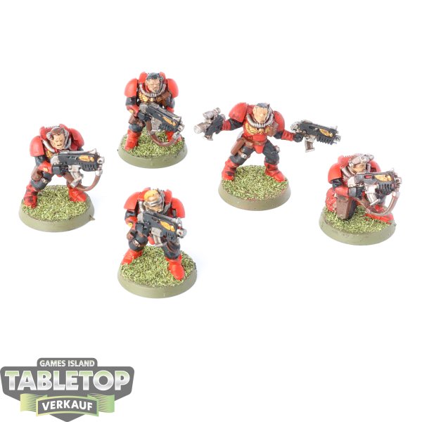 Space Marines - 5 x Scouts klassisch - bemalt