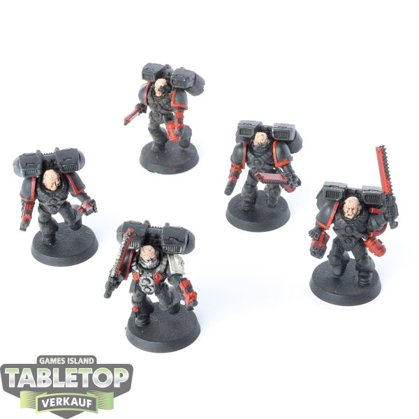 Space Marines - 5 x Space Marine Assault Squad klassisch - teilweise bemalt
