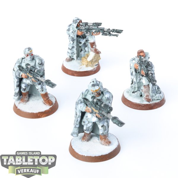 Astra Militarum - 4x Cadian Snipers - klassisch - bemalt