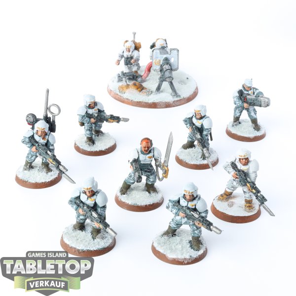 Astra Militarum - 10x Cadian Shock Troops - klassisch - bemalt