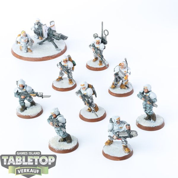 Astra Militarum - 10x Cadian Shock Troops - klassisch - bemalt