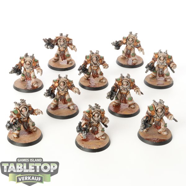 Death Guard - 10x Grave Warden Terminator - bemalt