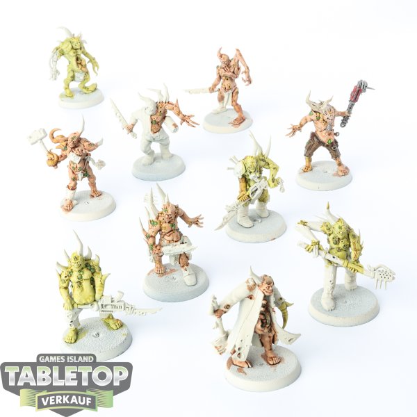 Death Guard - 10 Poxwalkers - teilweise bemalt