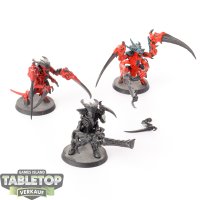 Tyraniden - 3 x Tyranid Warriors - teilweise bemalt