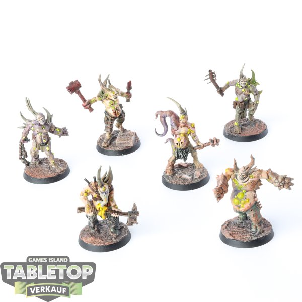 Death Guard - 6 Poxwalkers - bemalt