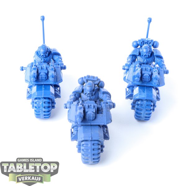 Space Marines - 3 Biker  - teilweise bemalt