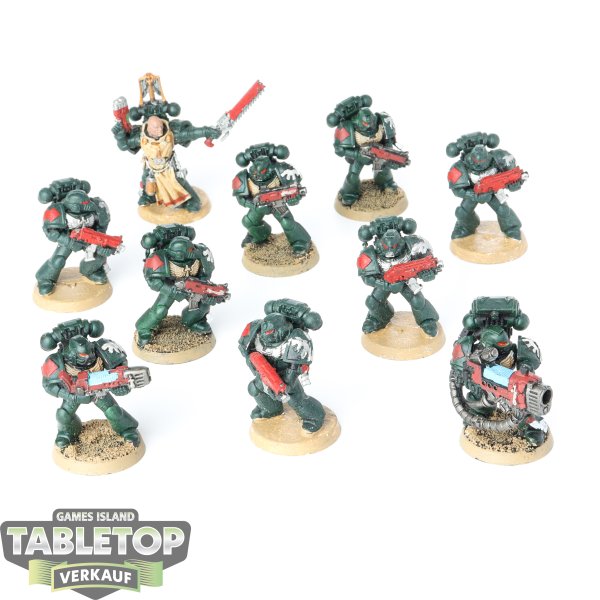 Dark Angels - 10 x Tactical Squad klassisch - bemalt