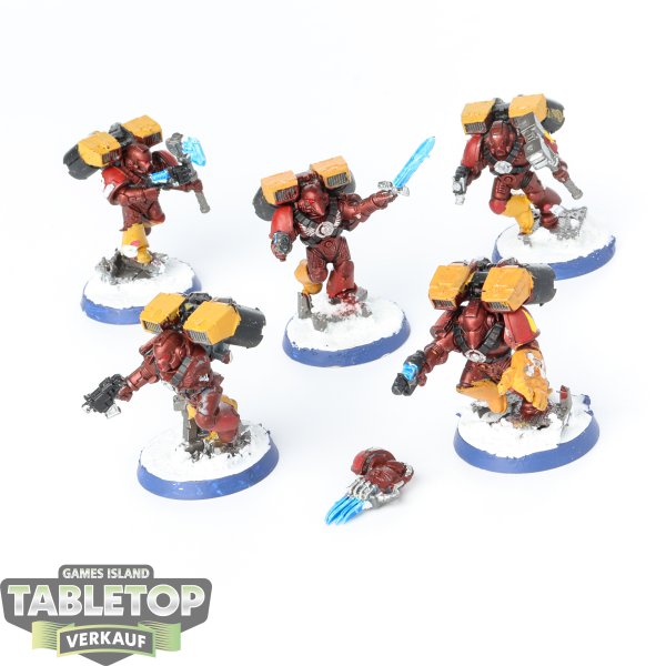Blood Angels - 5 x Vanguard Veteran Squad - bemalt