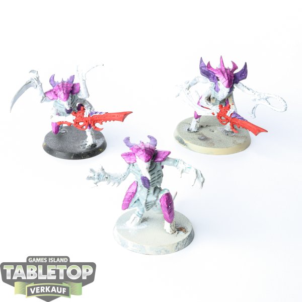 Tyraniden - 3 Tyranid Warrior - teilweise bemalt