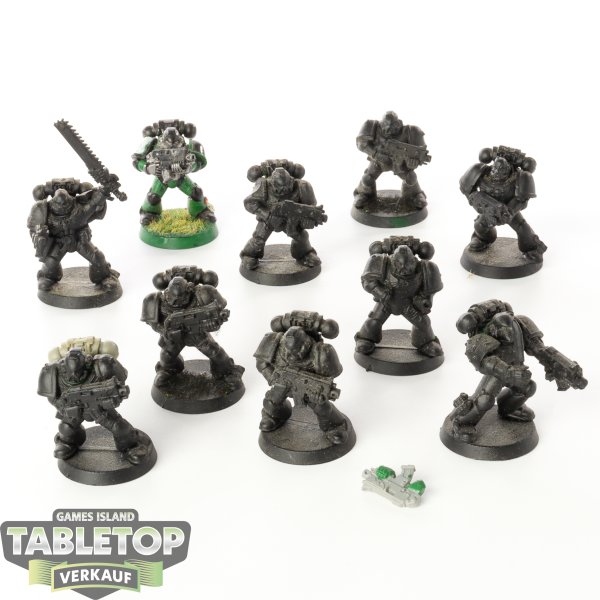 Space Marines - 10 x Tactical Squad klassisch - teilweise bemalt