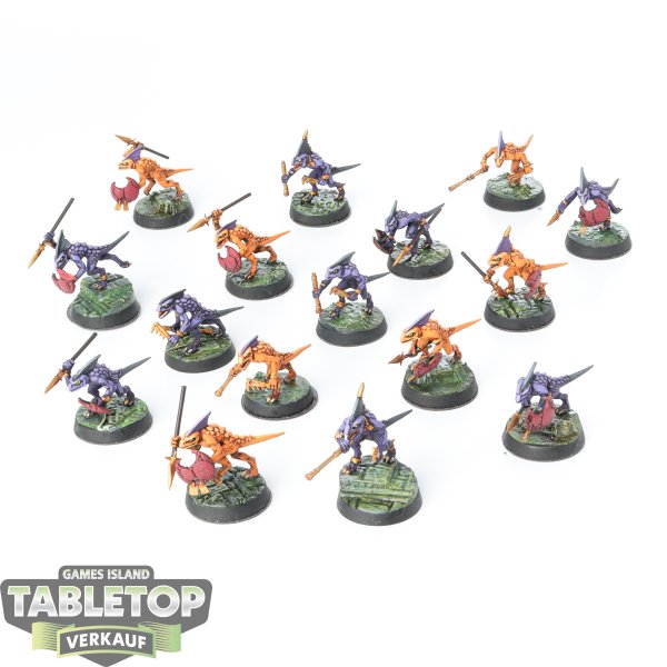 Seraphon - 16 Skinks - bemalt