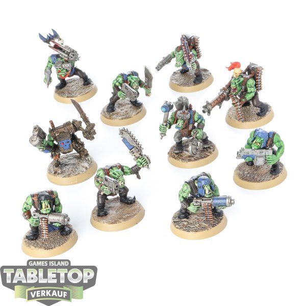 Orks - 10 x Ork Boyz - bemalt