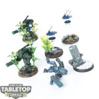 Tau Empire - 3 x XV25 Stealth Battlesuits - bemalt