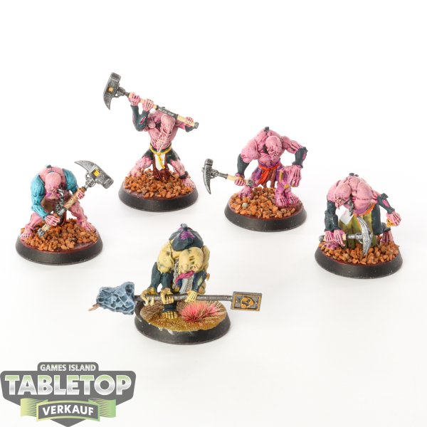 Genestealer Cults - 5 x Aberrants - bemalt