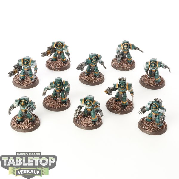 Horus Heresy - 10 x Legion Cataphractii Terminator Squad - bemalt