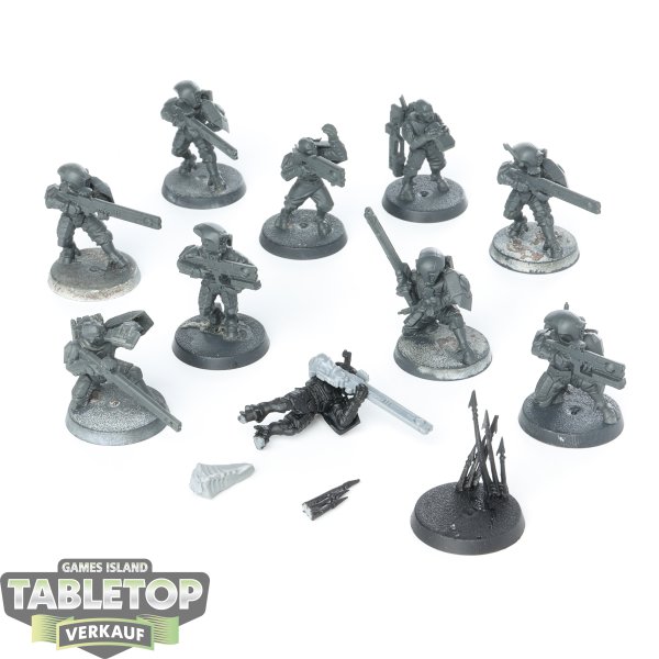 Tau Empire - 10x Fire Warriors Strike Team - teilweise bemalt