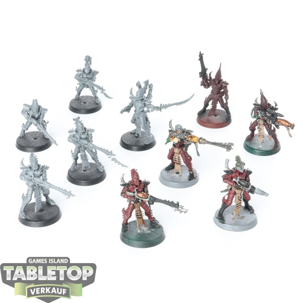 Drukhari - 10x Kabalite Warriors - teilweise bemalt