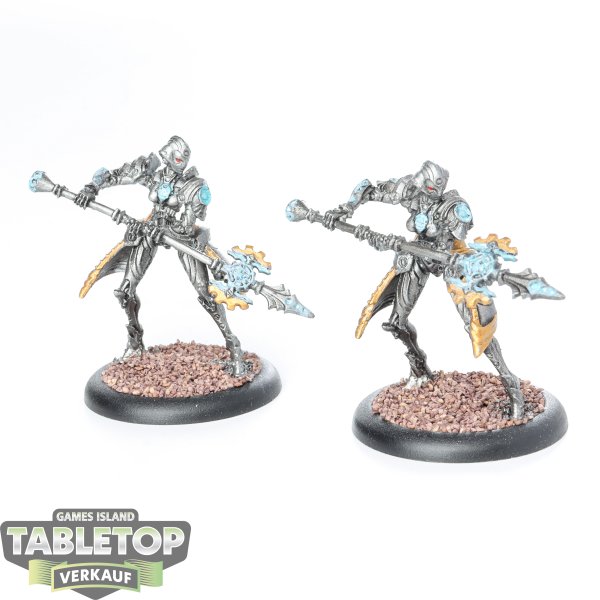 Warmachine - 2x Cyriss Steelsoul Protector - bemalt