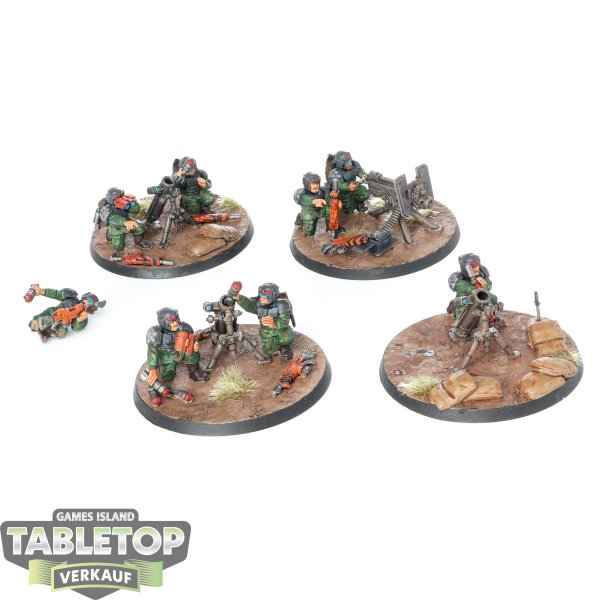 Astra Militarum - 4 x Heavy Weapons Squad klassisch - bemalt