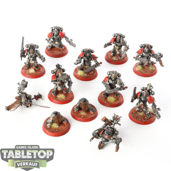 Space Wolves - 10 Blood Claws - bemalt