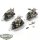 Chaos Space Marines - 3 x Outriders - teilweise bemalt