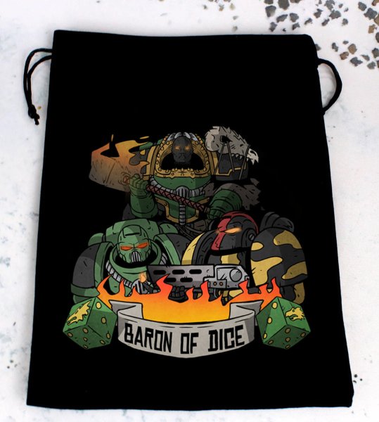 Baron of Dice - Premium Black Dice Bags - Anvil of War