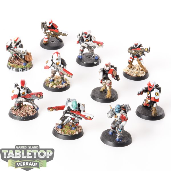 Tau Empire - 10x Fire Warriors - bemalt