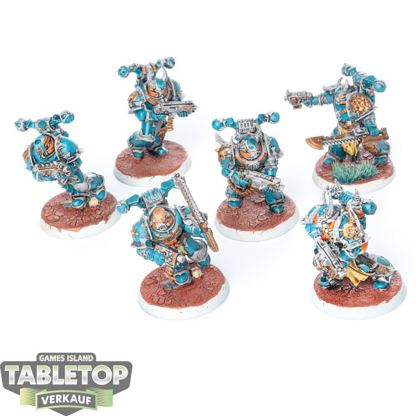 Chaos Space Marines - 6x Chaos Space Marines - bemalt