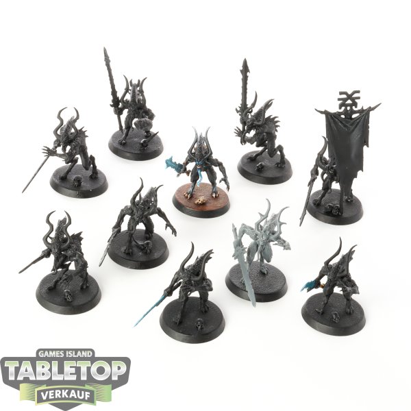 Blades of Khorne - 10 x Daemons Of Khorne Bloodletters - teilweise bemalt