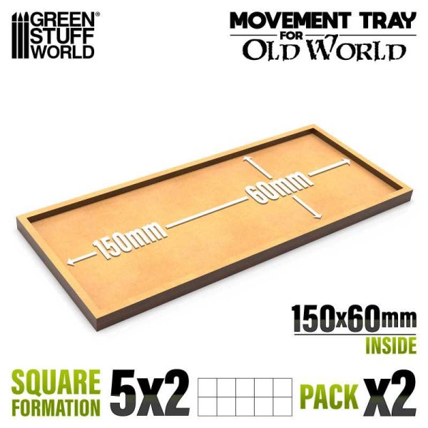 Green Stuff World - MDF Movement Trays Old World - 150x60mm