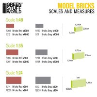 Green Stuff World - Miniature Bricks - Grey x4000 1:48