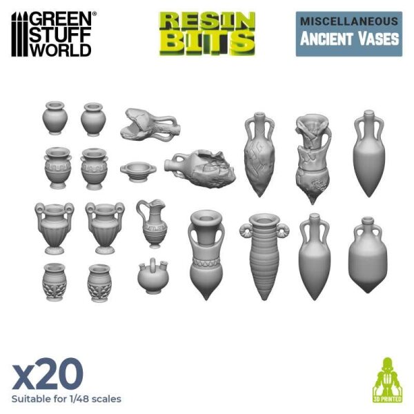 Green Stuff World - 3D printed set - Ancient Vases