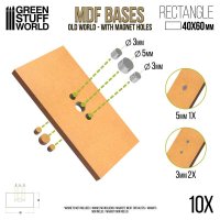 Green Stuff World - MDF Old World Bases - Rectangle 40x60mm