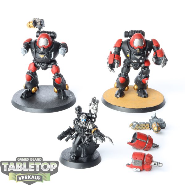 Adeptus Mechanicus - 2 x Kastelan Robots & Cybernetica Datasmith - teilweise bemalt