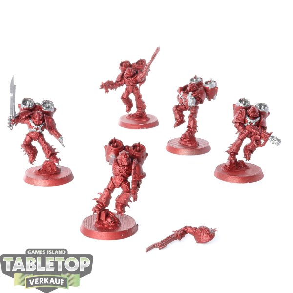 Chaos Space Marines - 5x Raptors - teilweise bemalt