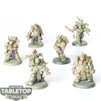 Death Guard - 6 Plague Marines - teilweise bemalt