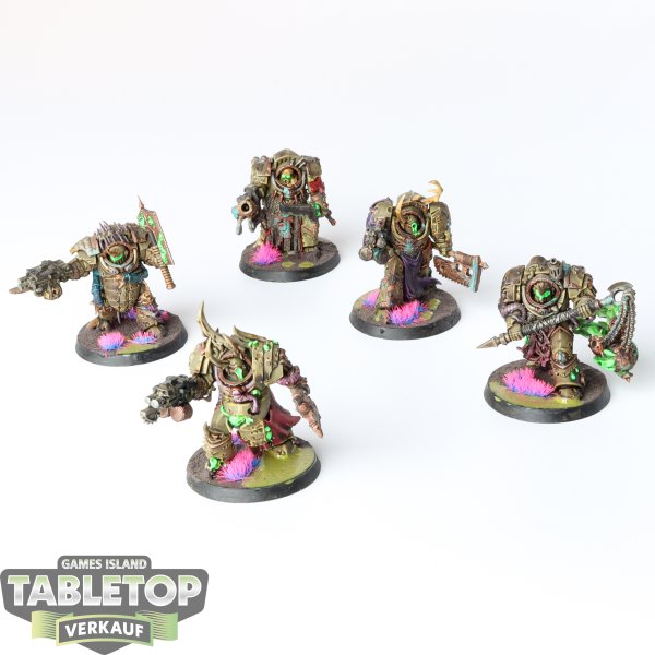 Death Guard - 5 Blightlord Terminator - bemalt