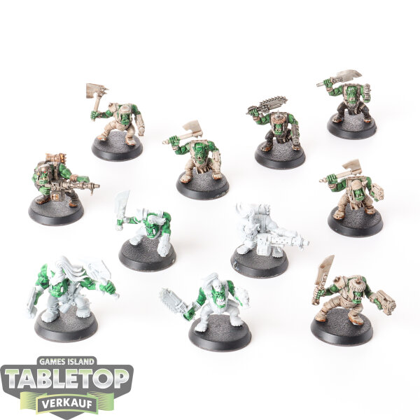 Orks - 11 Boyz klassisch - teilweise bemalt