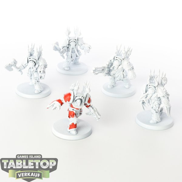 Chaos Space Marines - 5 x Chaos Terminator Squad - teilweise bemalt