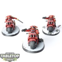 Space Marines - 3 Outriders - bemalt