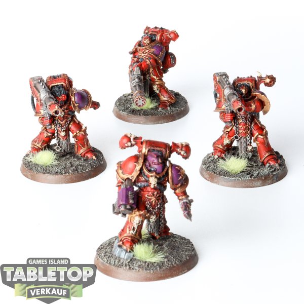 Chaos Space Marines - 4 x Chaos Space Marines Havocs - bemalt