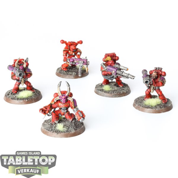 Chaos Space Marines - 5 x Chaos Space Marines Havocs klassisch - bemalt