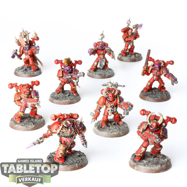 Chaos Space Marines - 10 x Chaos Space Marines klassisch - bemalt