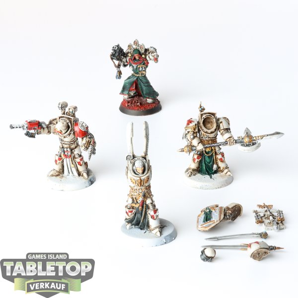 Dark Angels - 4 x Deathwing Knights - bemalt