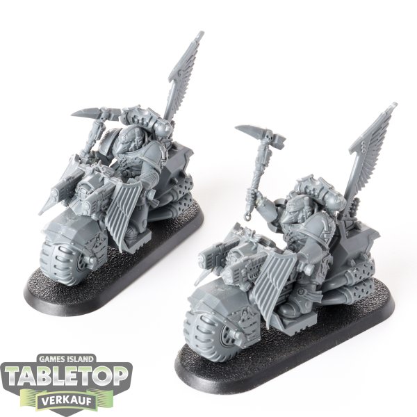 Dark Angels - 2 Ravenwing Black Knights - unbemalt