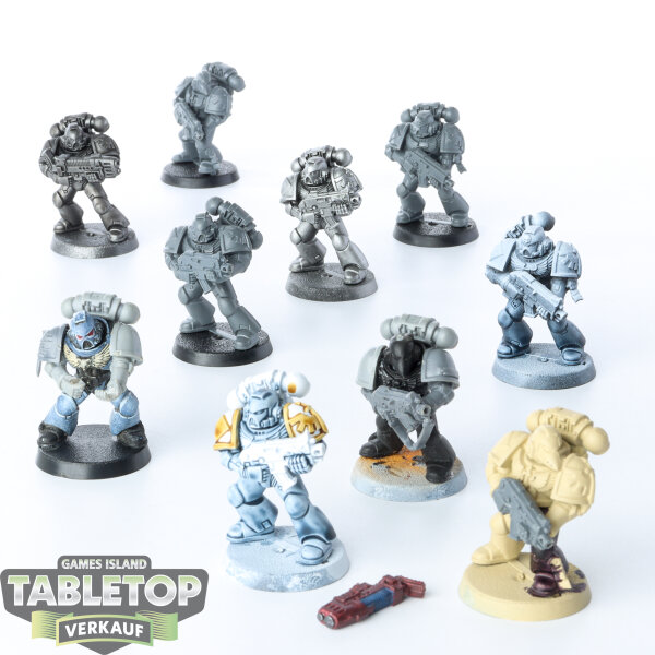 Space Marines - 10 Tactical Marines - teilweise bemalt