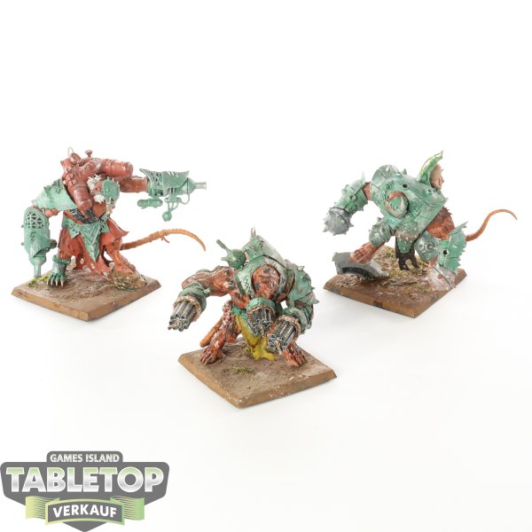 Skaven - 3 x Stormfiends - teilweise bemalt